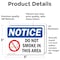 Signmission Do Not Smoke In This Area OSHA Notice Sign, Vinyl Decal, 5in W x 3.5in L, 2PK OS-2PACK-NS-D-35-L-15482 - alternate 3